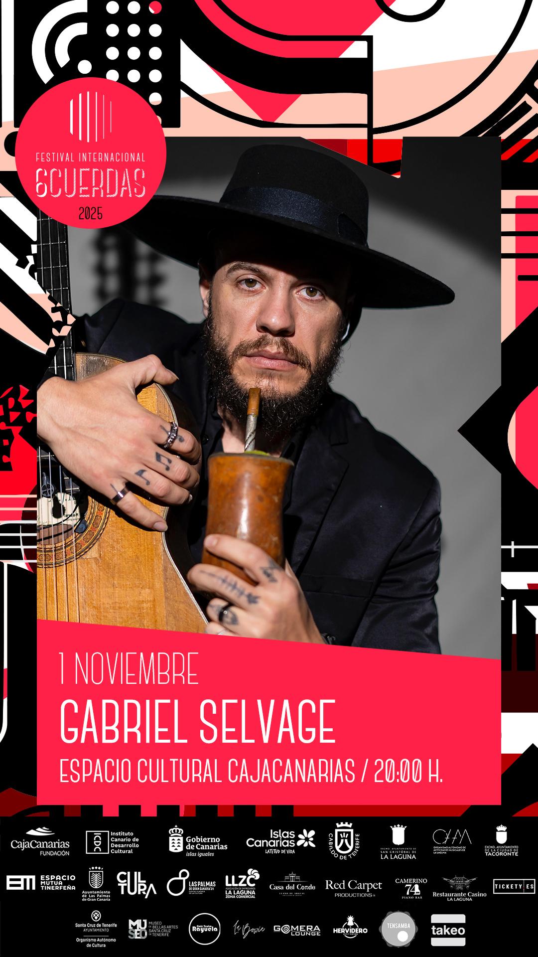 El guitarrista brasileño Gabriel Selvage inaugura mañana el Festival Internacional 6Cuerdas en el Espacio Cultural CajaCanarias