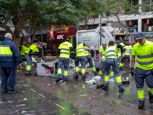 Santa Cruz recoge 227 toneladas de residuos durante los principales días del Carnaval