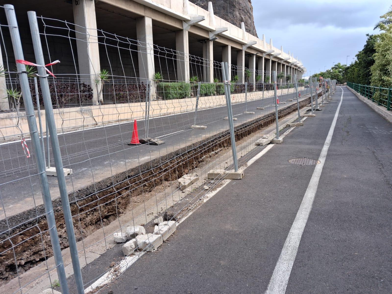 Santa Cruz avanza en las obras del Plan Vertido Cero en el entorno de la TF-11