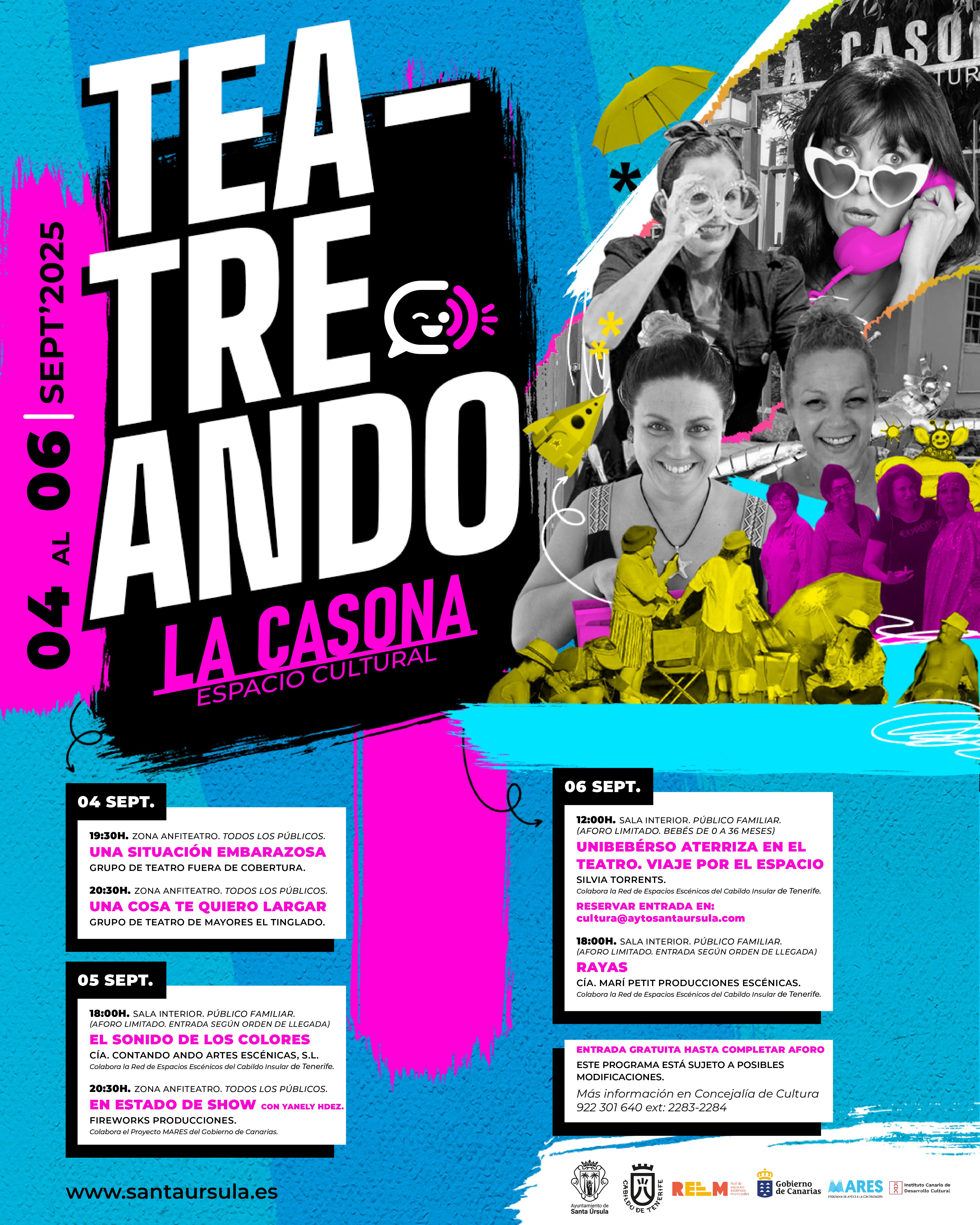 Santa Úrsula acoge la iniciativa ‘Teatreando’, con presentaciones culturales para todos los públicos