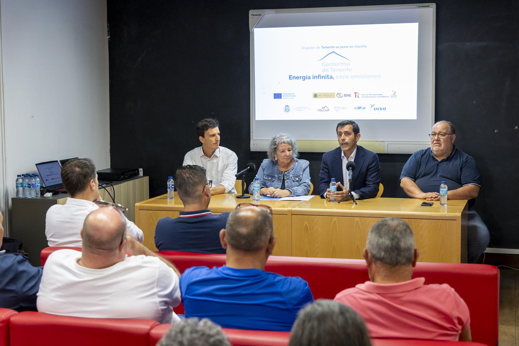 Energía Geotérmica de Canarias presenta a los vecinos de Vilaflor el proyecto para producir electricidad con el calor de la tierra
