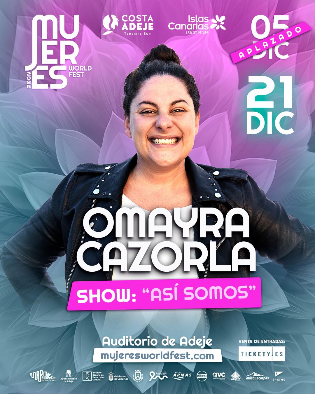 La humorista grancanaria Omayra Cazorla actuará este domingo en el Auditorio de Adeje