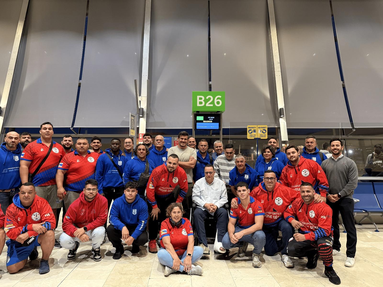 Binter lleva a Madrid a los participantes en la primera Gran Luchada oficial en la capital